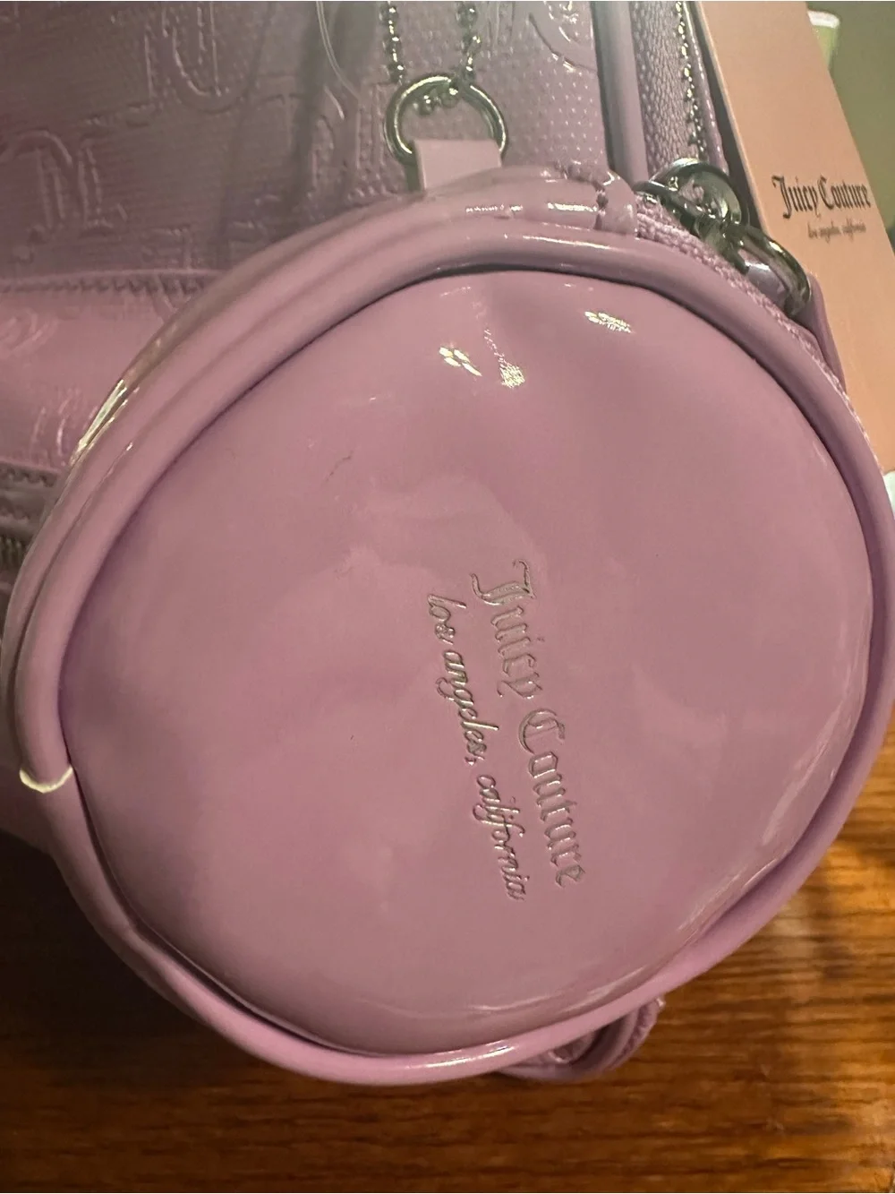 Juicy Couture Patent Purple Mini Backpack with Coin Pouch